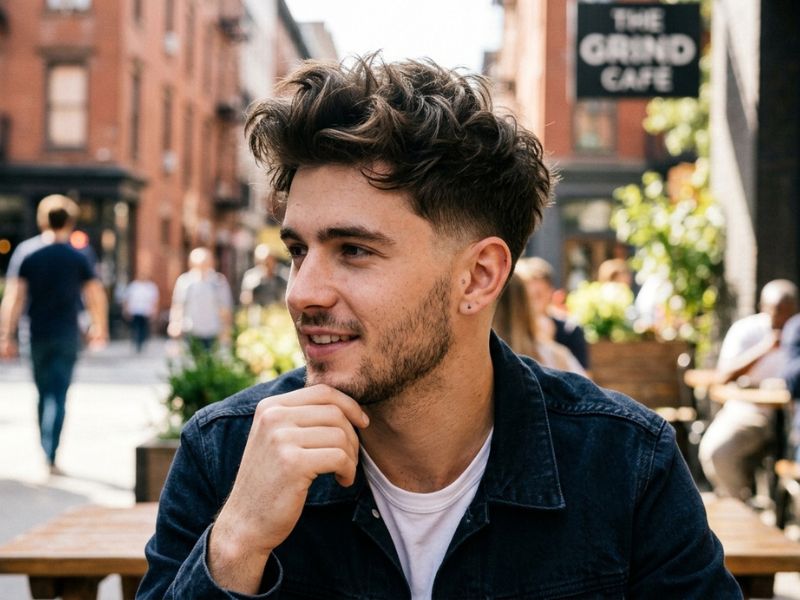 Messy Low Taper Fade Quiff