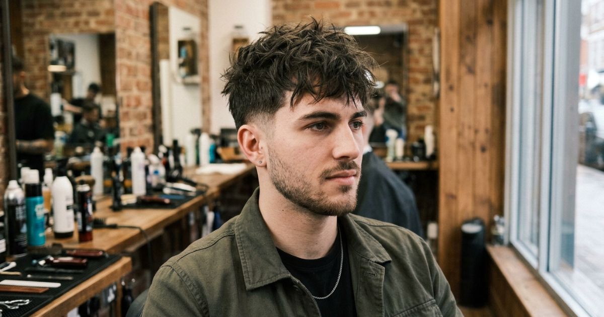 Messy Low Taper Fade Textured Crop Haircut