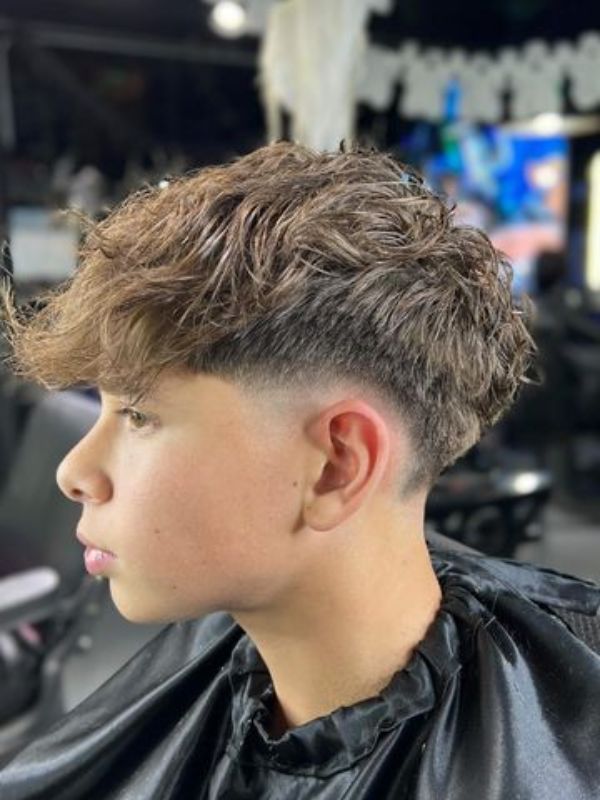 Mid Taper Fade Fluffy Hair