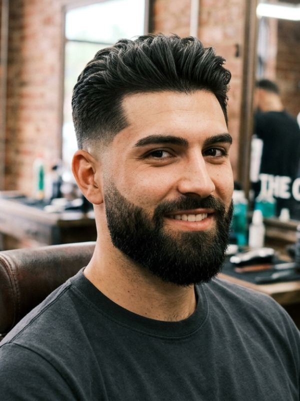 Mid Taper Fade with Beard