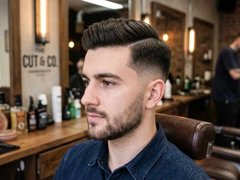 Modern Low Taper Fade Side Part
