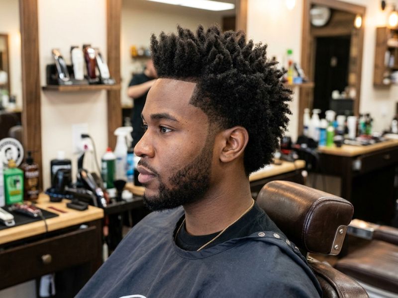 Mohawk Low Taper Fade Black Haircut