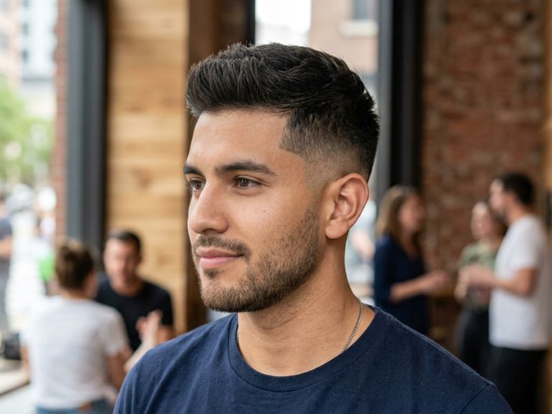 Short Low Taper Fade Quiff