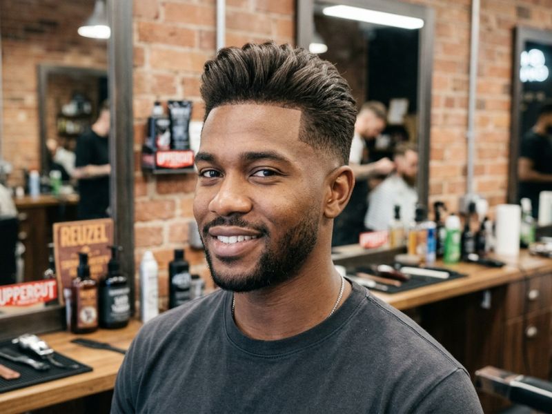 Short Quiff with Low Taper Fade