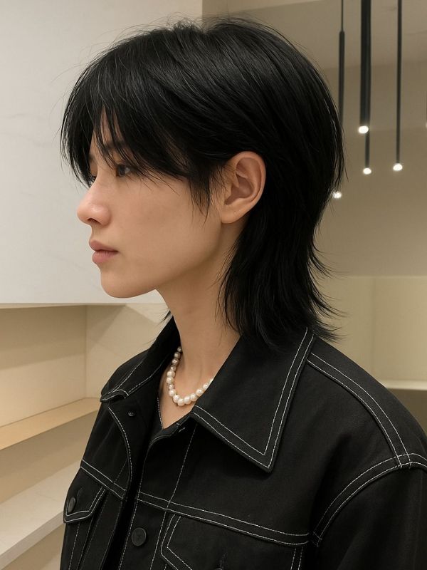 Short Straight Hair Mullet
