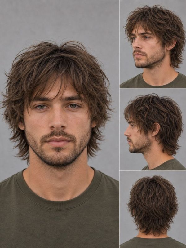 Short Wolf Cut Men Hairstyle Basics