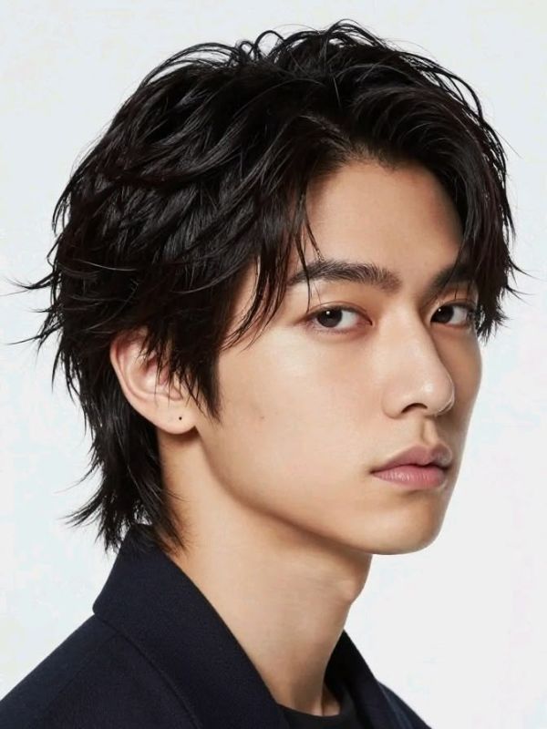 Straight Hair Shag Mullet