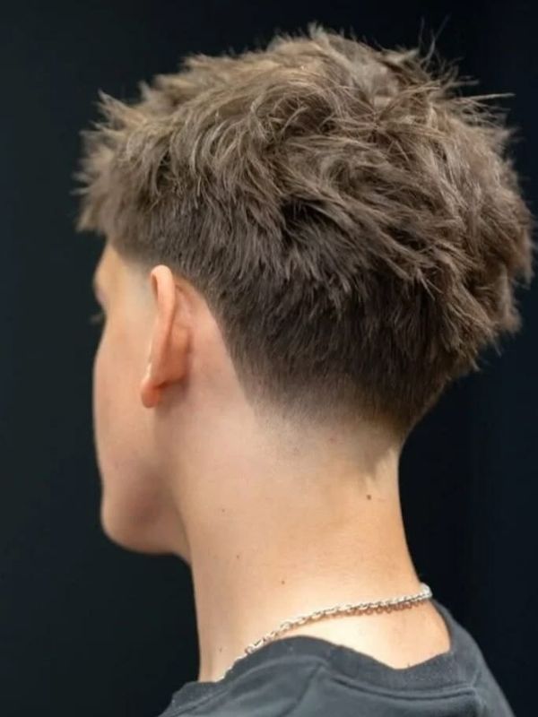 Taper Fade Textured Fringe