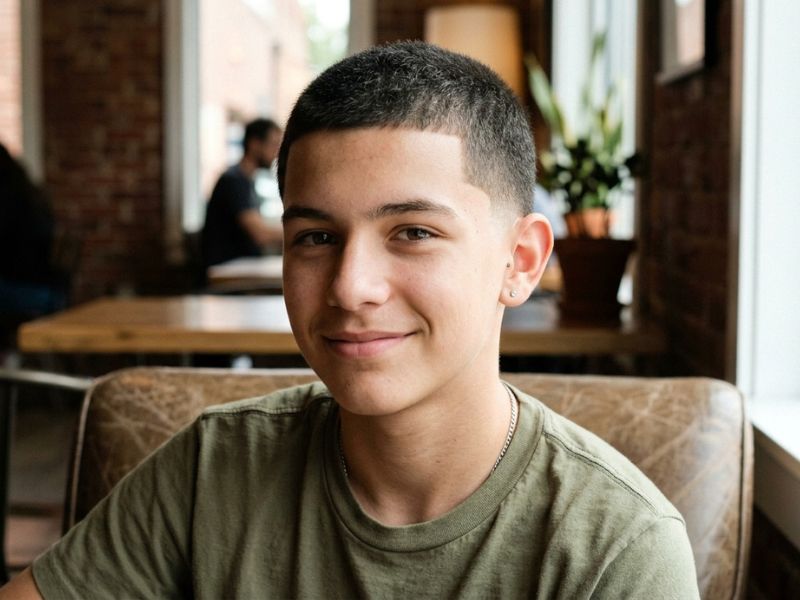Teen Boy Low Taper Fade Buzz Cut