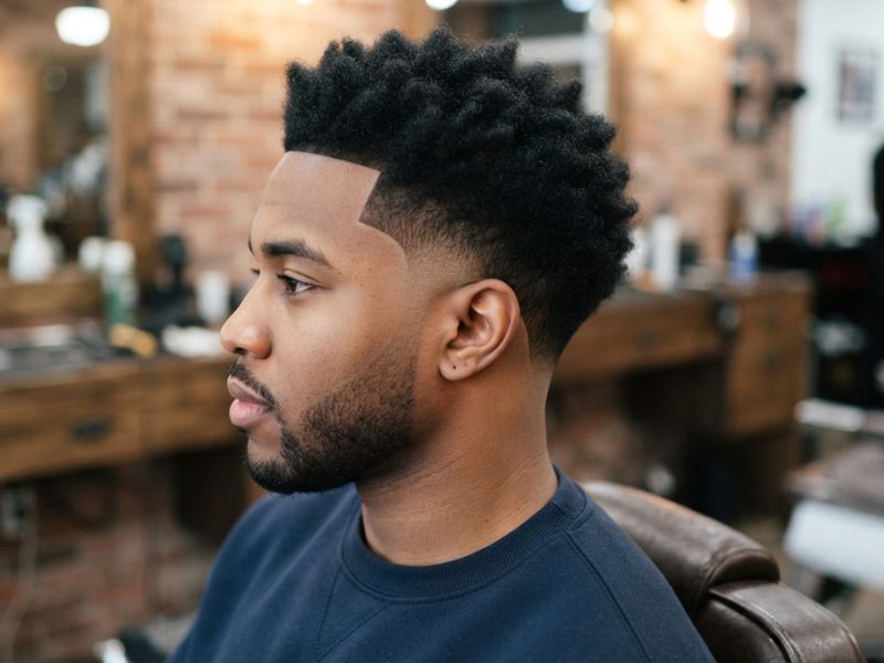 Temple Taper Low Taper Fade Black Haircut