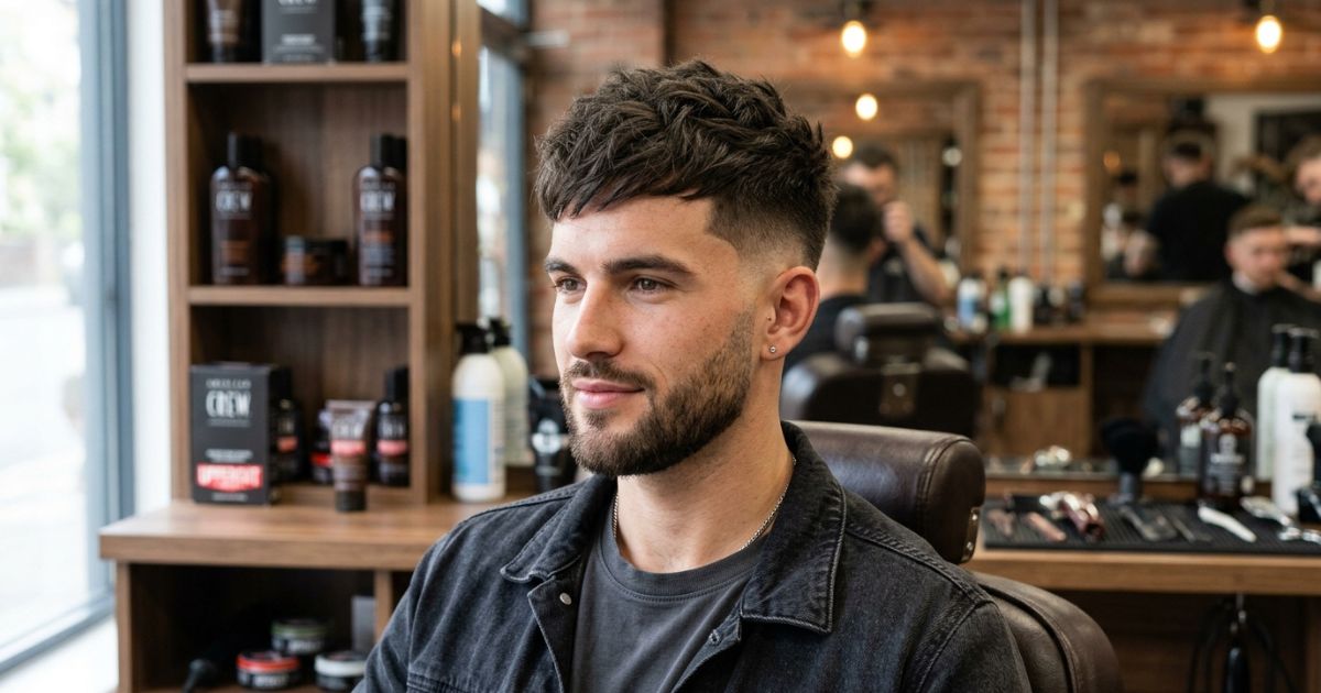 Textured Crop Mid Fade