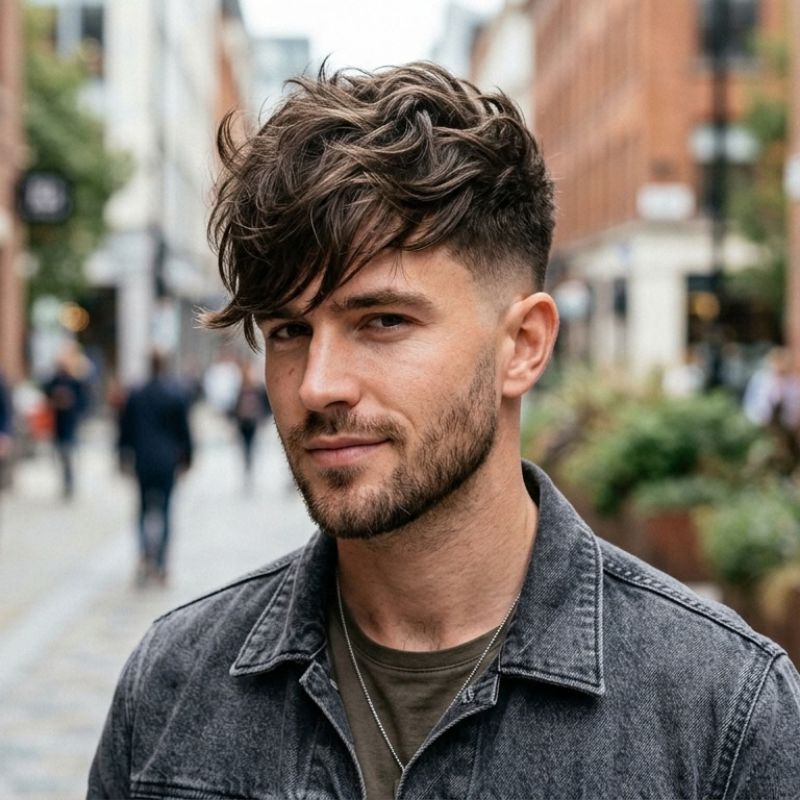 Textured Fringe Quiff