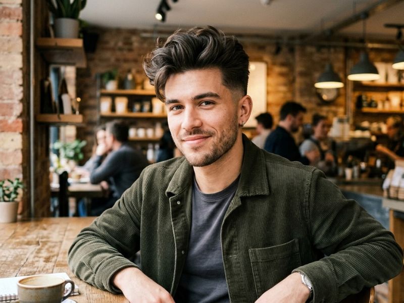 Textured Fringe Quiff