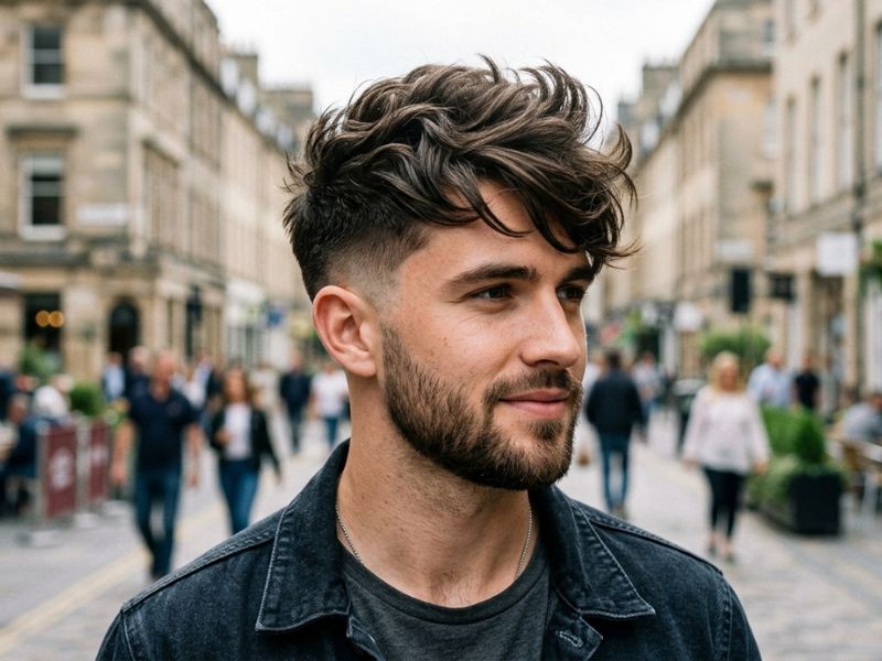 Textured Fringe Quiff
