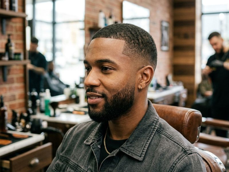 Textured Low Taper Fade Buzz Cut