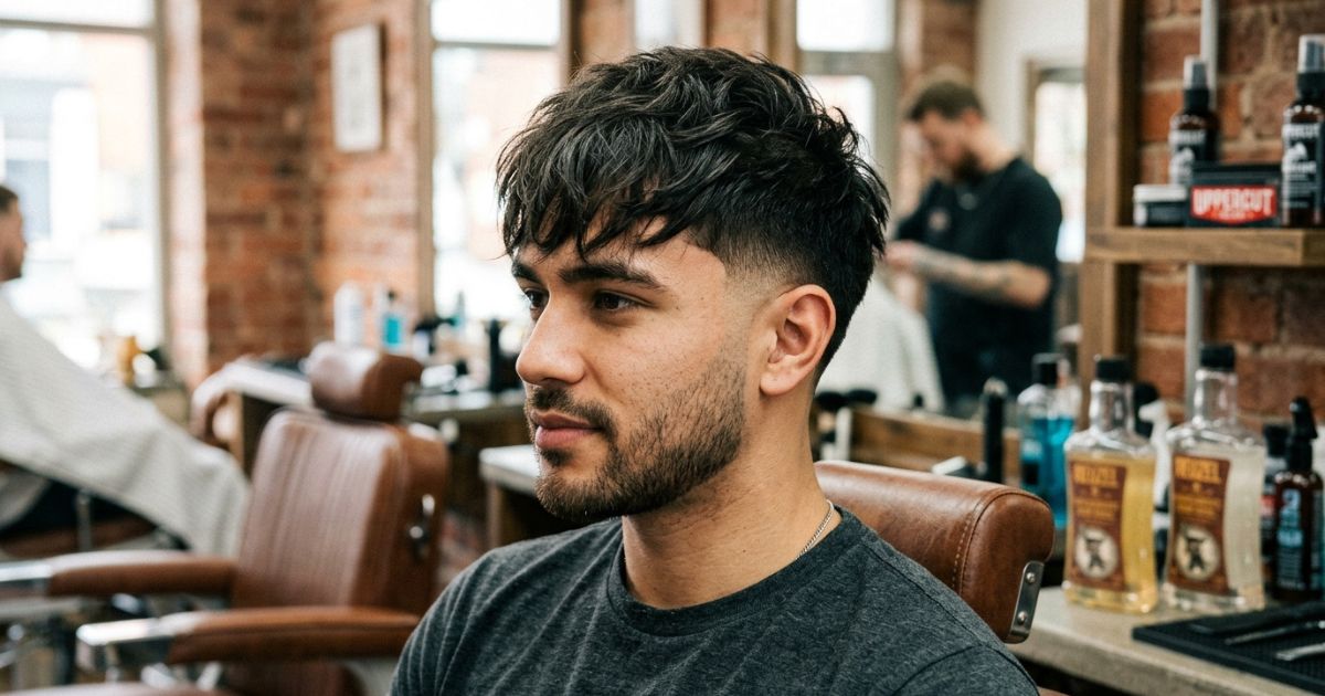 Textured Low Taper Fade Fringe