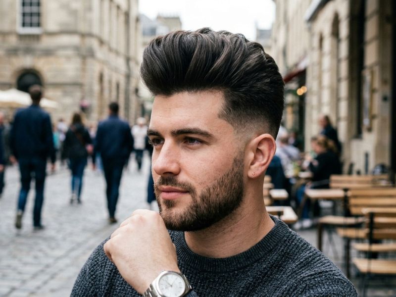 Thick Quiff Fade