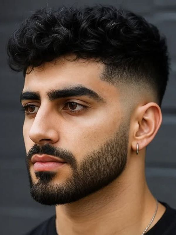 Wavy High Burst Fade