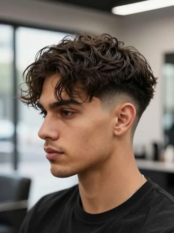 Wavy Low Fade Crew Cut